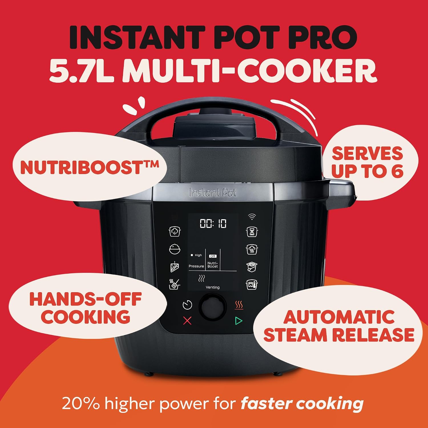 Detalle 2 de Instant Pot Pro 10-in-1 Multi-Cooker 5.7L 🍲
