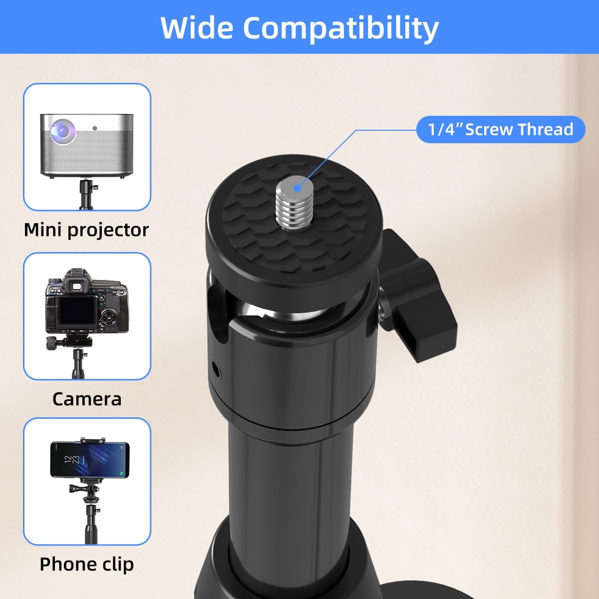 Thumbnail 4 de Suptek Projector Stand Floor Mount - Adjustable Height PR001F