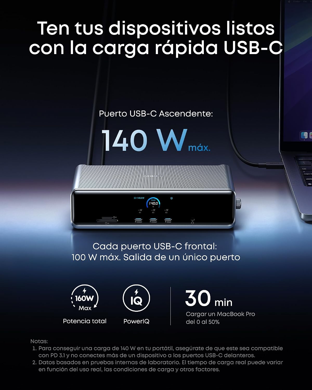 Thumbnail 3 de Anker Prime DL7400 Estación de Acoplamiento 14 en 1