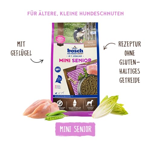 Detalle de bosch HPC Mini Senior – Trockenfutter für ältere kleine Hunderassen (bis 15 kg), 2,5 kg