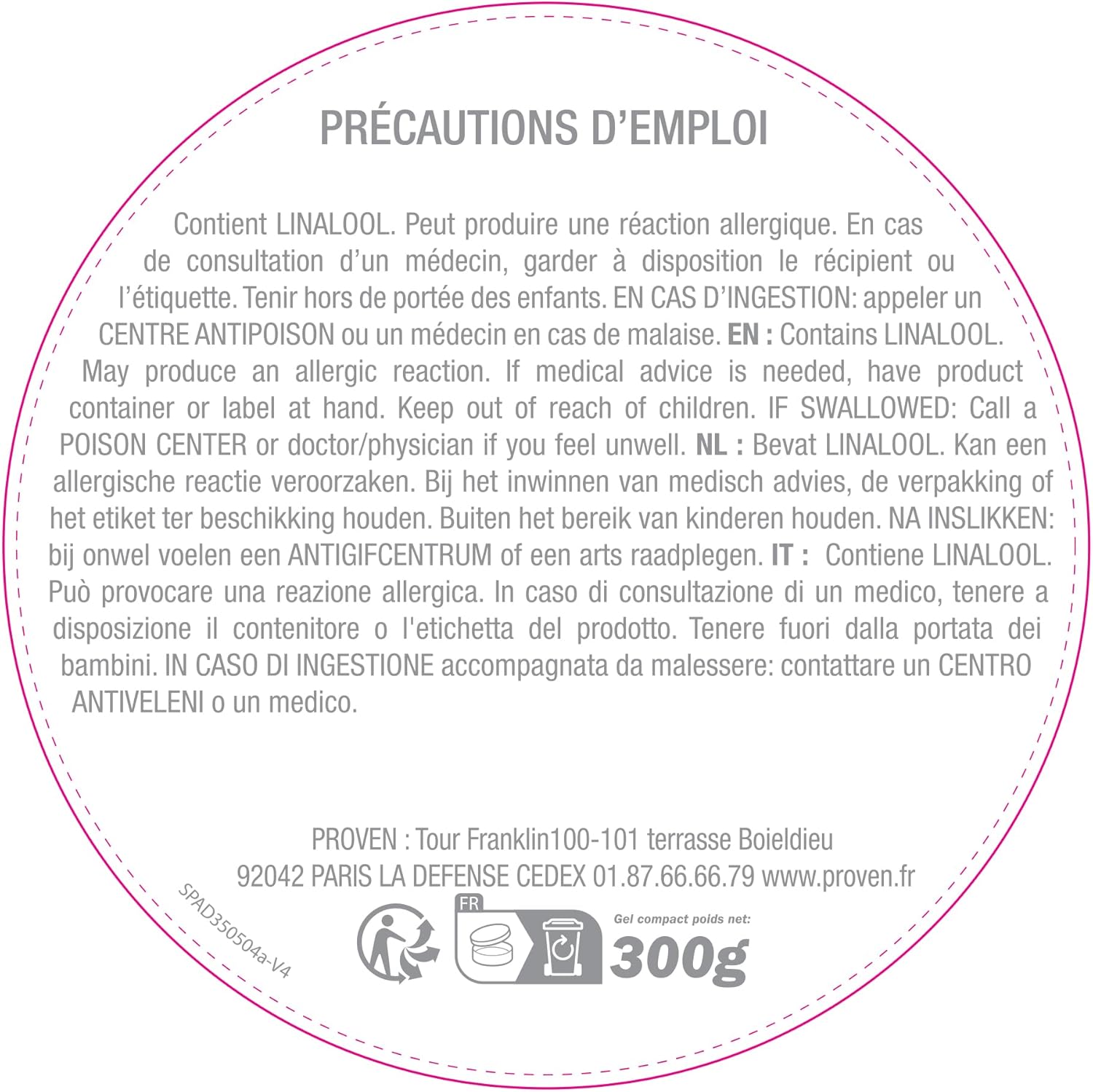 Detalle de BOLDAIR Gel destructeur d’odeur Fleur d’Oranger – gel solide neutralisant les mauvaises odeurs