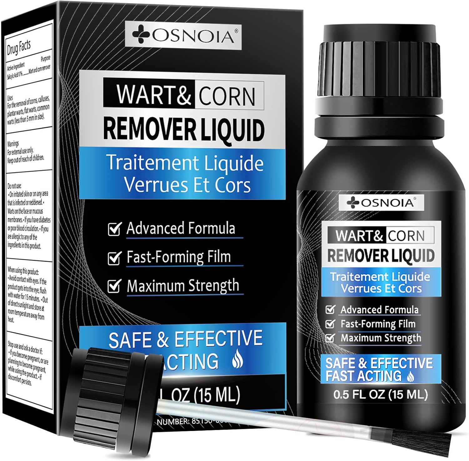 Detalle de OSNOIA Wart Remover Gel with Salicylic Acid, Fast-Drying 15 mL