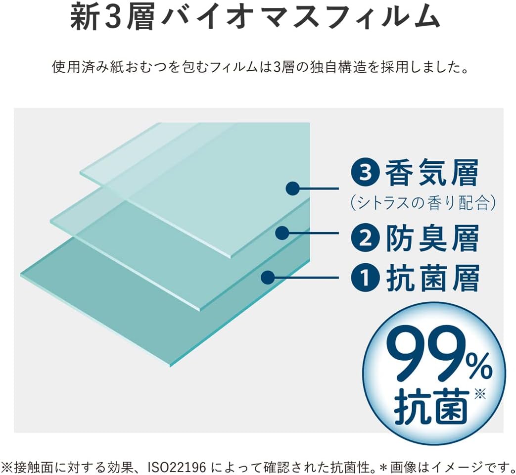 Detalle de Combi ポイテック W防臭 紙おむつ処理ポット ねじって密閉・カセット1個付