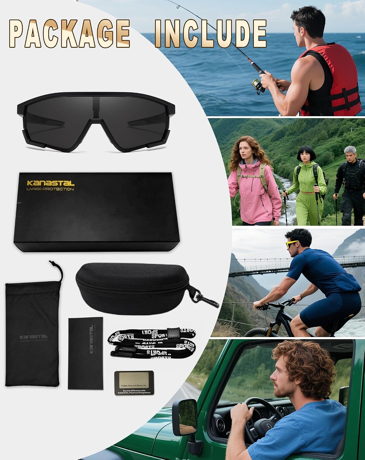 Thumbnail 6 de KANASTAL Gafas de ciclismo polarizadas 31,2 g