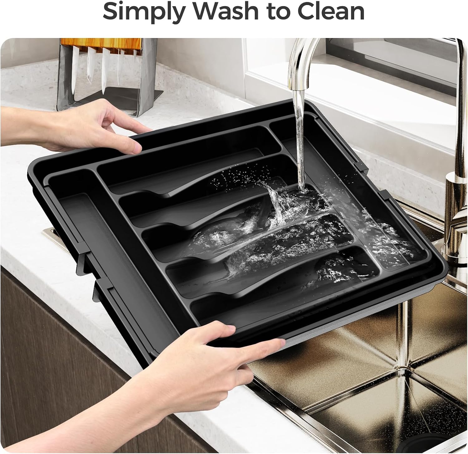 Thumbnail 4 de ukeetap Extra Large Expandable Silverware Organizer