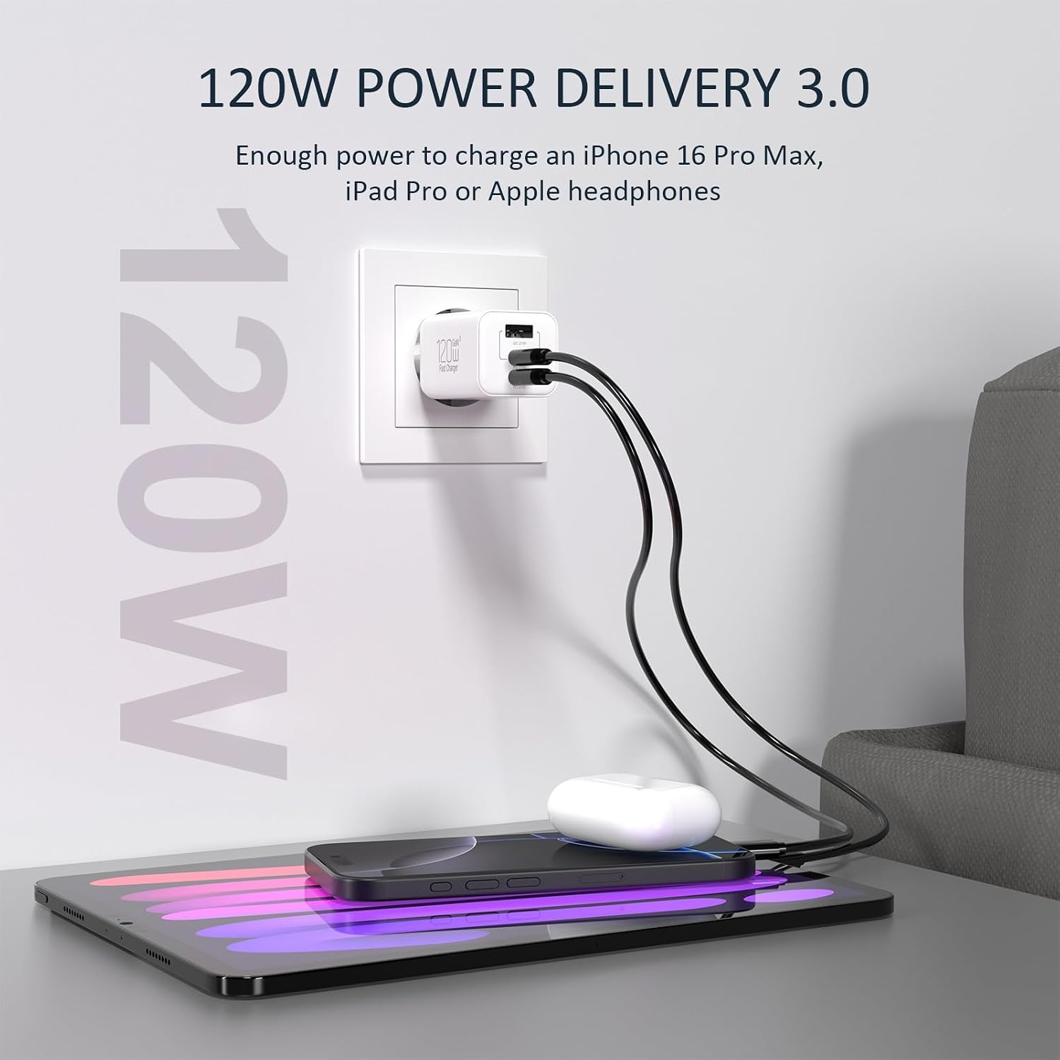 Thumbnail 1 de Kitbox 120W Cargador USB C 3 puertos