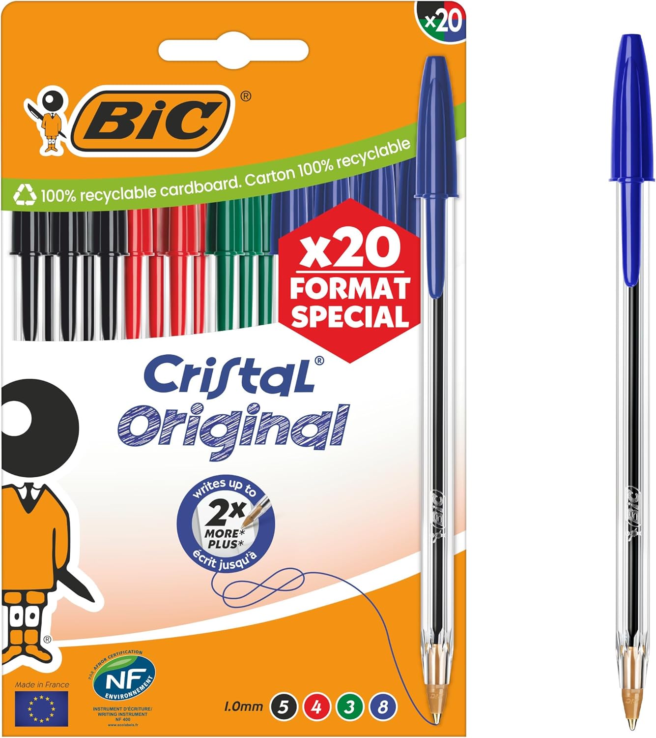 Thumbnail 6 de BIC Cristal Bolígrafos Azul, Caja de 50 🖊