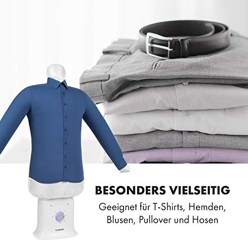 Detalle de Klarstein ShirtButler Deluxe: 2-in-1 Trocken- und Bügelgerät für T-Shirts, Hemden und Hosen