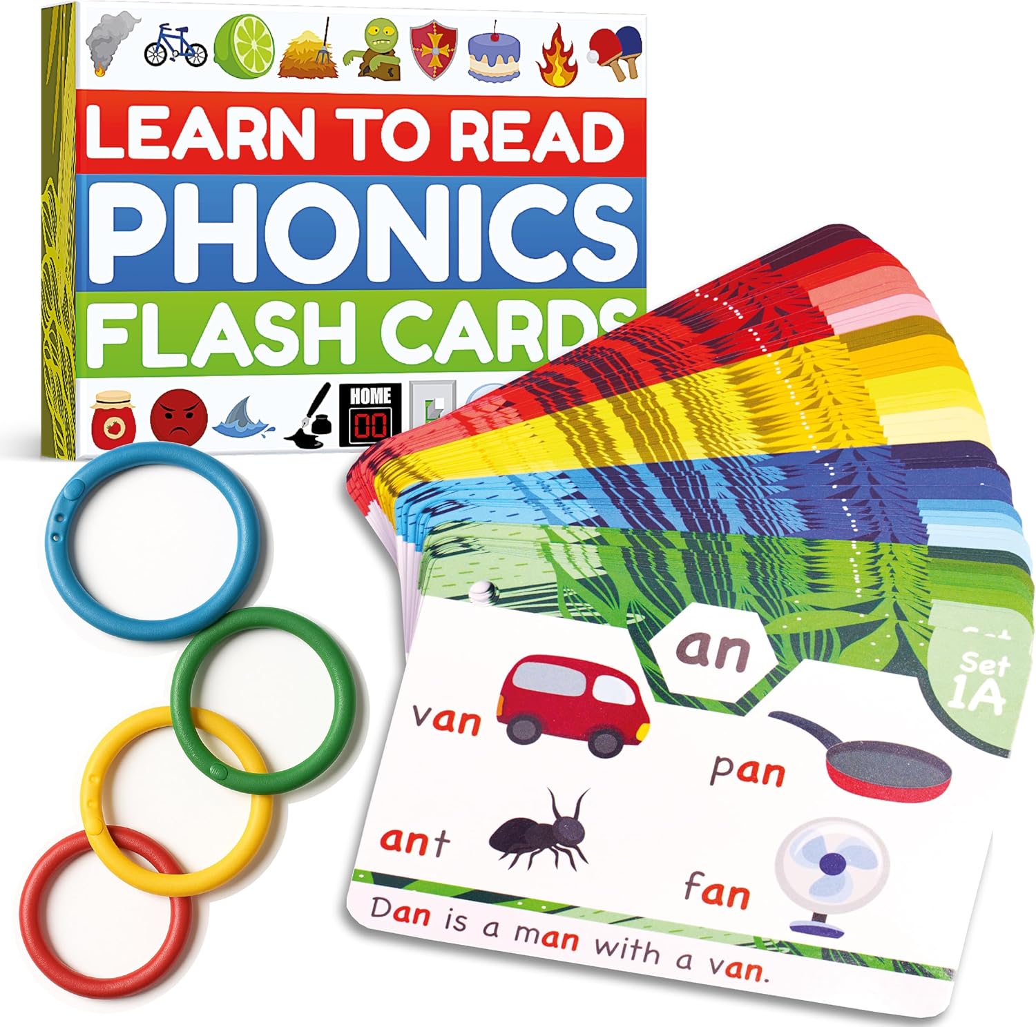 Detalle de THE BAMBINO TREE Phonics Flash Cards: Learn to Read in 20 Stages