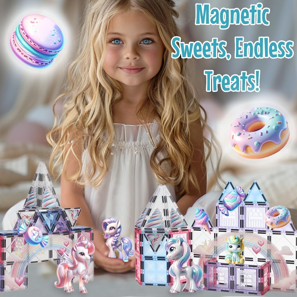 Thumbnail 1 de Little Pi Unicorn Magnetic Tiles 61