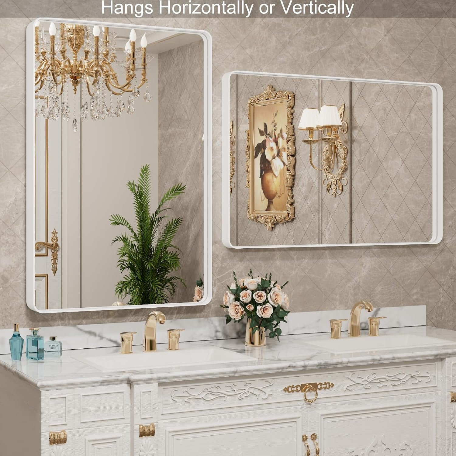 Detalle de LOAAO 32 x 36 in Bathroom Vanity Mirror 🪞