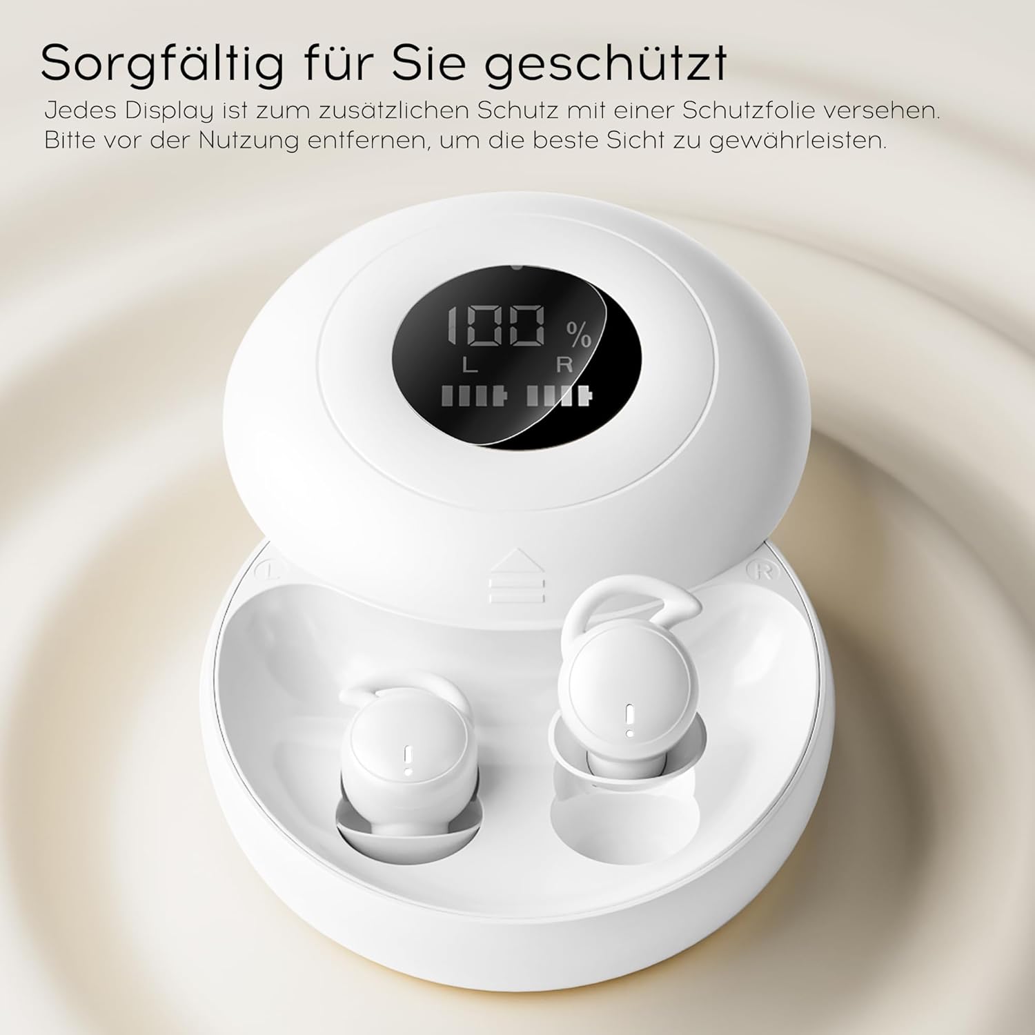 Thumbnail 6 de Sunvito cuffie per dormire mini Bluetooth 6.0 in silicone (bianco) con display batteria