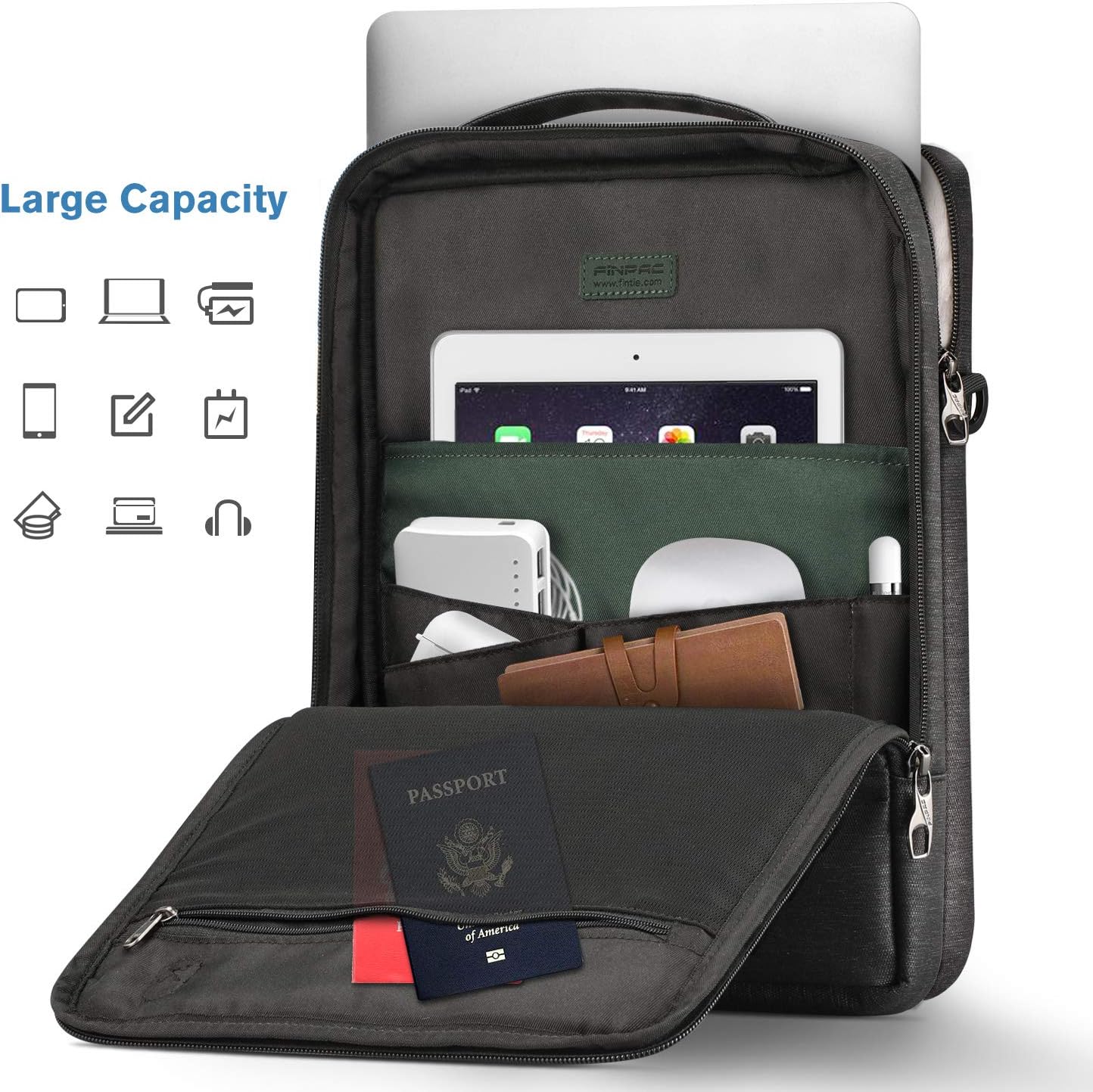 Thumbnail 2 de FINPAC Tasche Hülle für 13–14 Zoll MacBook und Tablet – stoßfest, spritzwasserfest