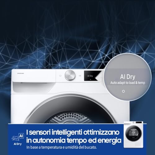 Thumbnail 7 de Samsung Asciugatrice AI Control DV90DG6845LE/U3, 9 kg – Pompa di Calore, Wi‑Fi, AI Dry+