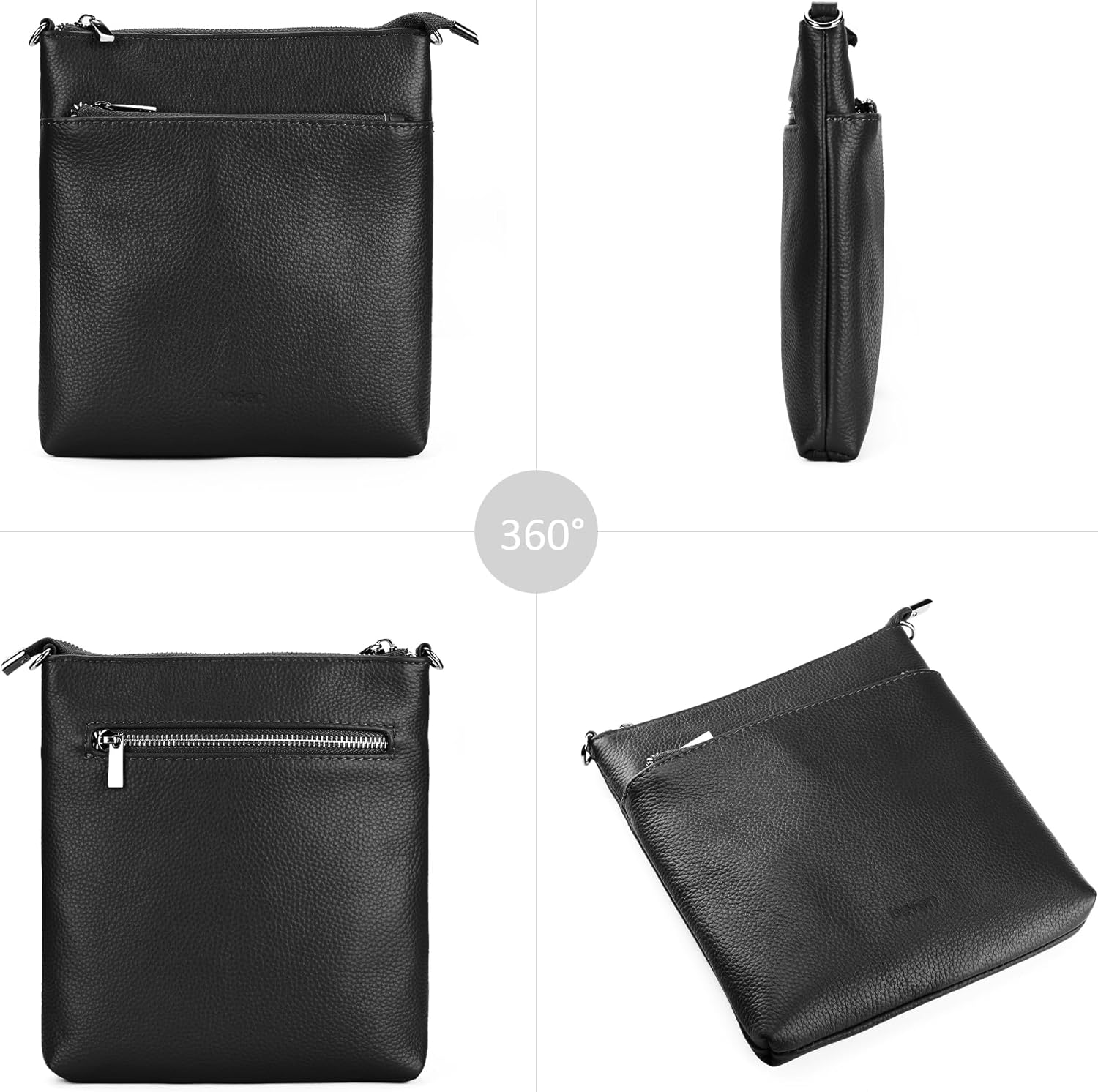 Thumbnail 6 de befen Echtleder Umhängetasche Damen (mittelgroß) mit Handyfach – Crossbody-Bag mit verstellbarem Schultergurt