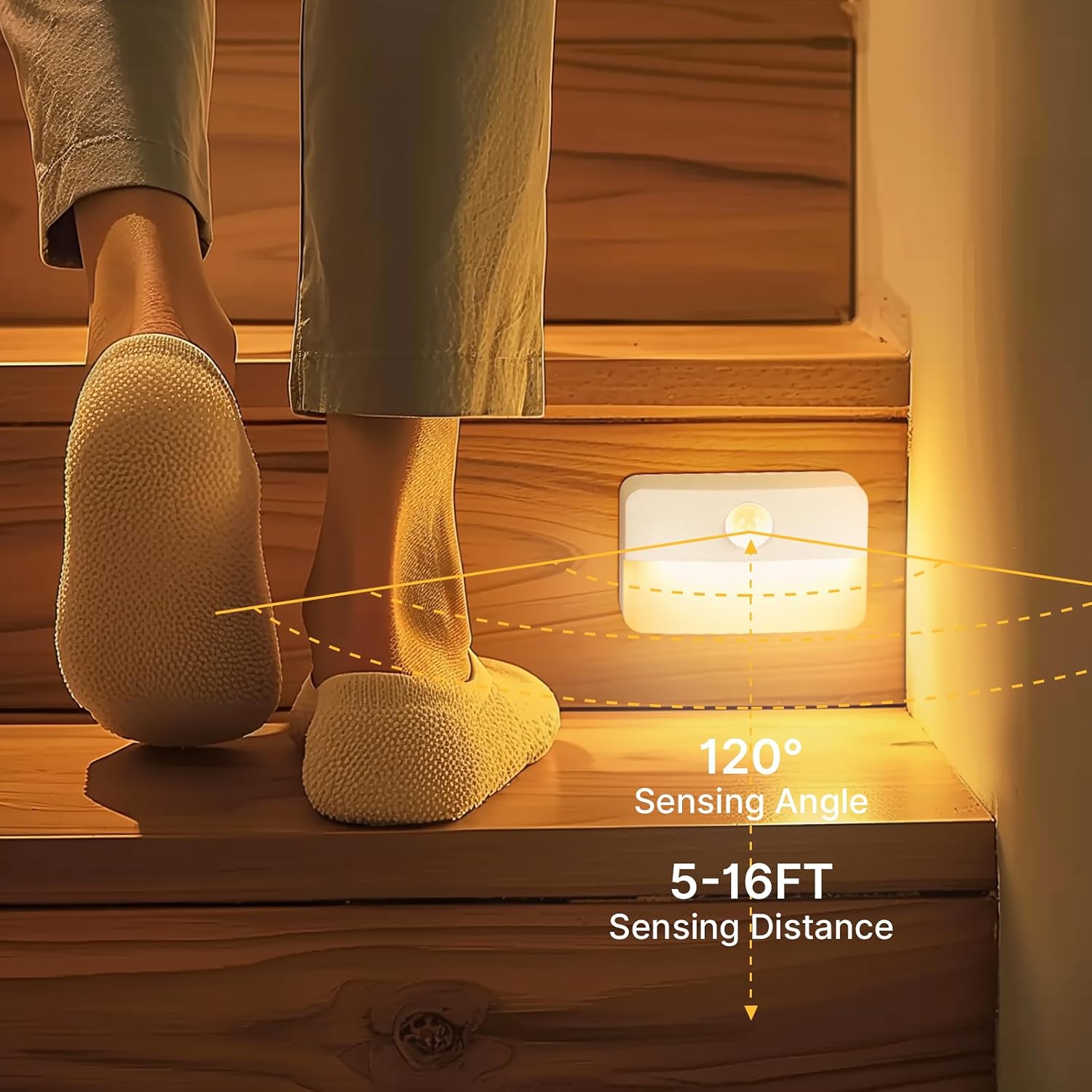 Detalle 2 de Motion Sensor Stair Light 8-Pack for Indoor Use