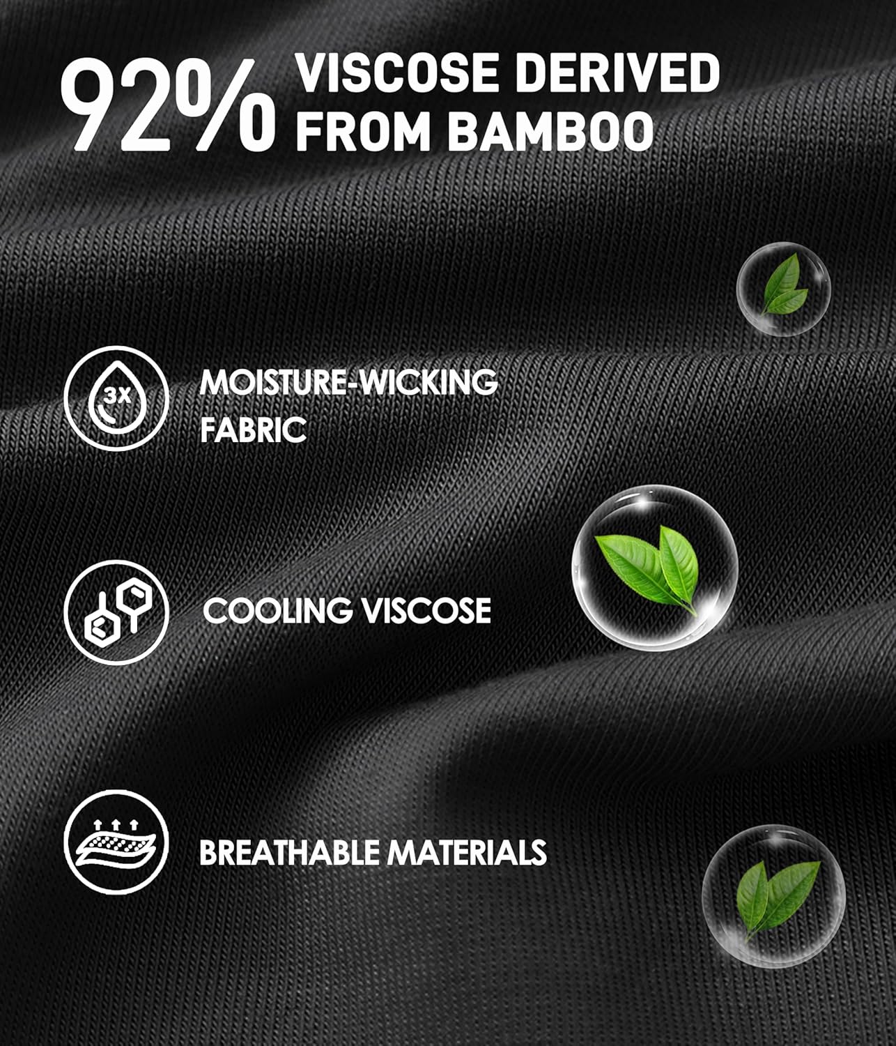 Detalle 2 de YESWEL Mens Bamboo Boxers: Longer Leg Boxer Shorts with Fly for Everyday Comfort