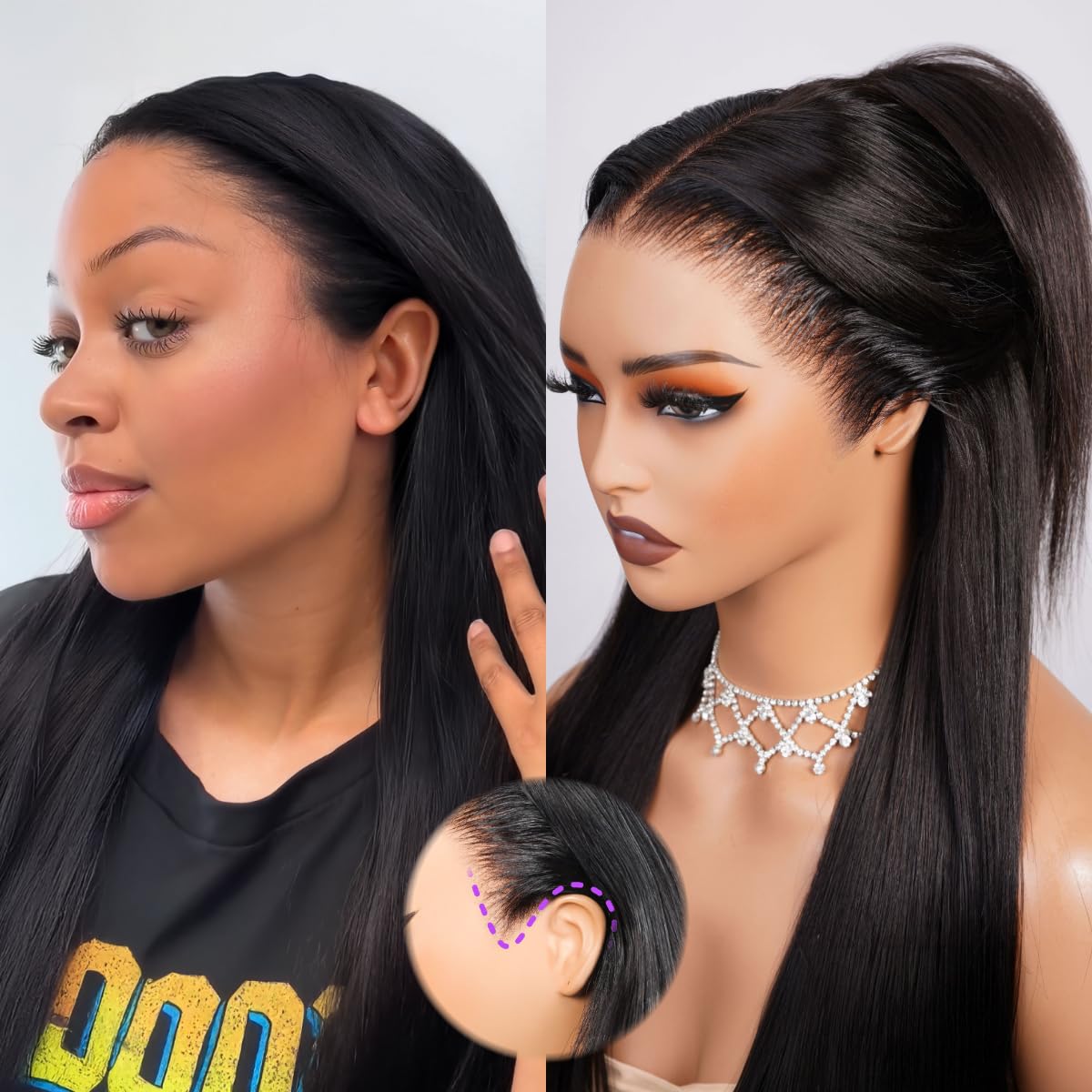 Megalook Hair 13x6 Glueless HD Lace Wig