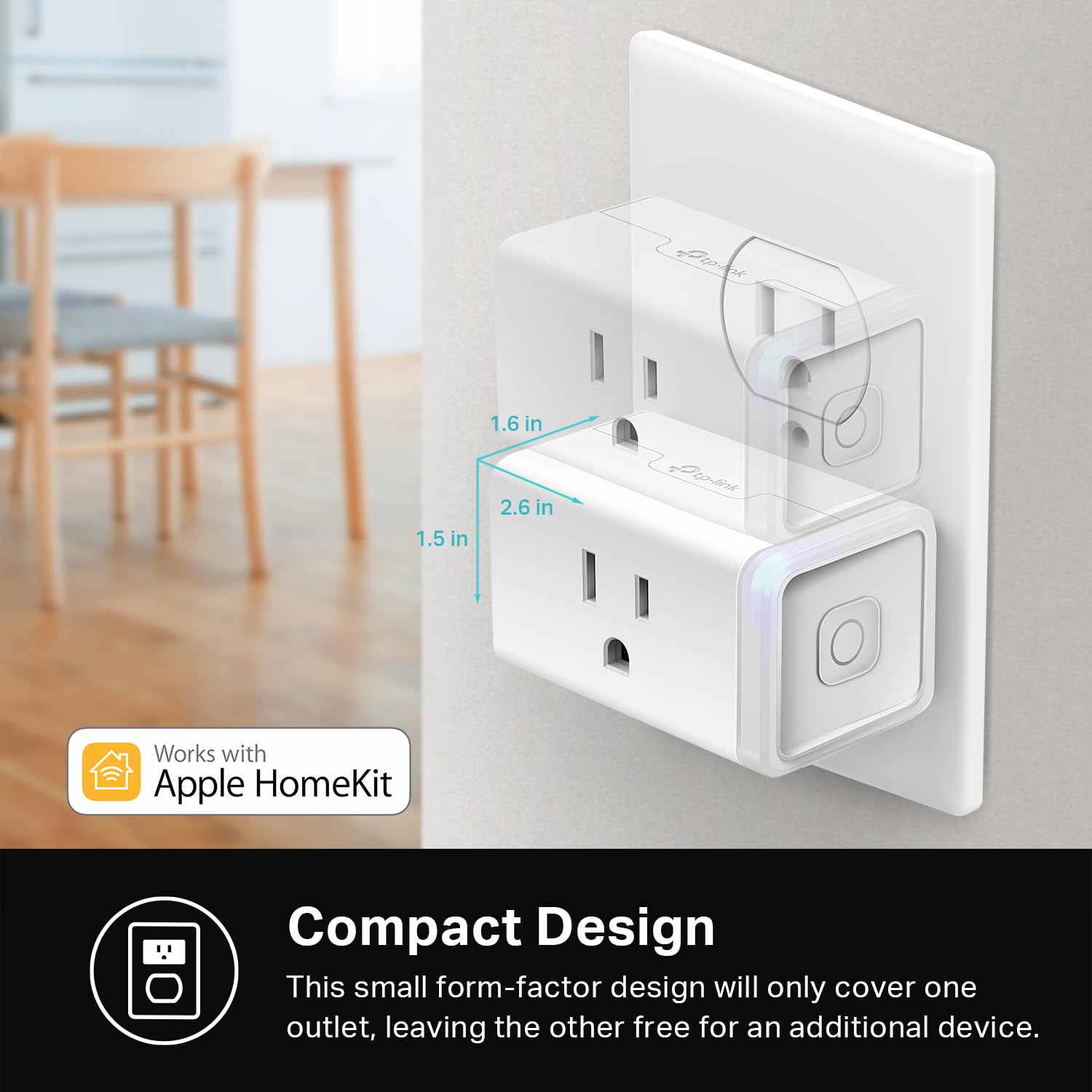 Detalle 2 de Kasa EP25P2 Smart Plug Mini 15A โ HomeKit compatible ๐