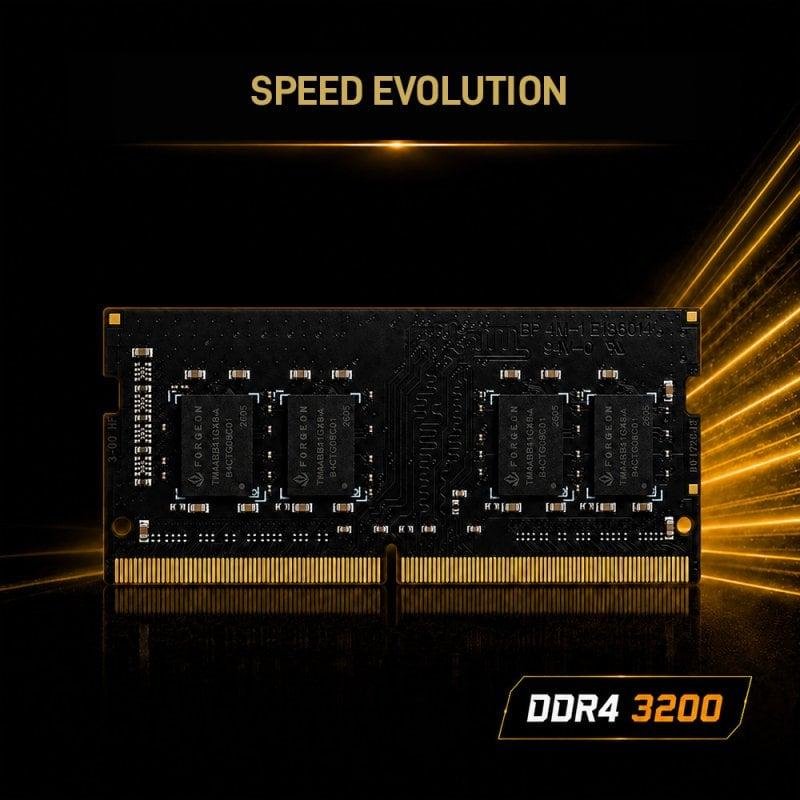 Detalle de Forgeon Cyclone PLUS SODIMM DDR4 3200 MHz 8GB CL22 Negra