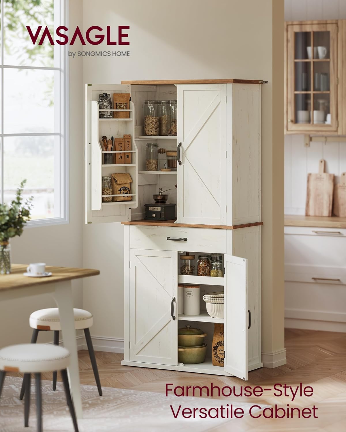 Detalle 2 de VASAGLE Pantry Cabinet, LIRY Collection