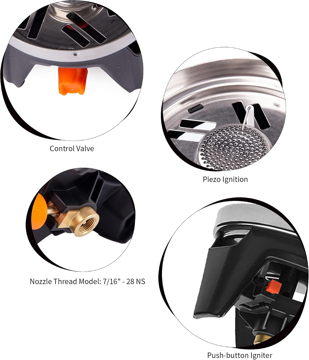 Detalle de Fire-Maple camping stove gas system