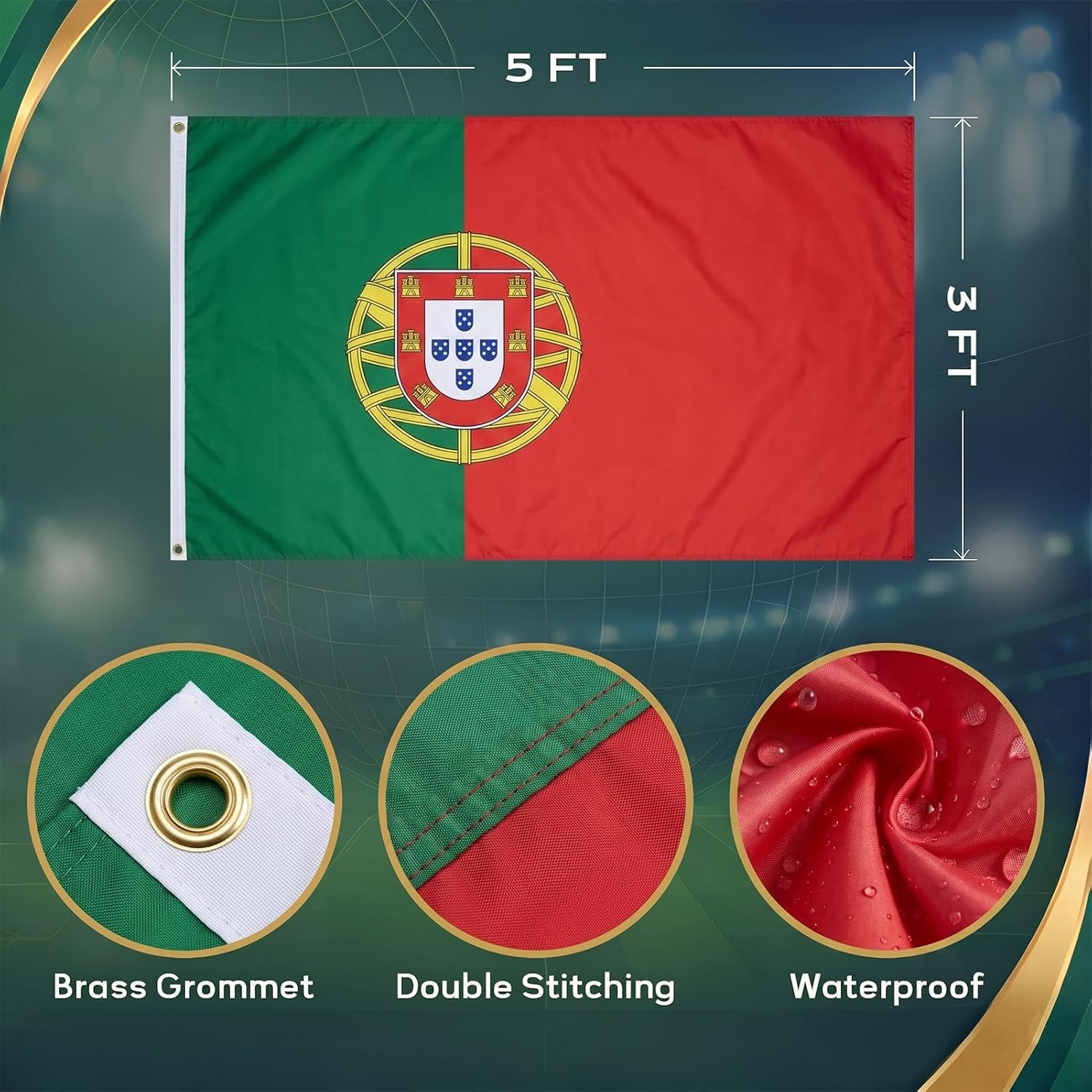 Detalle de Homissor Portuguese Flag 3x5