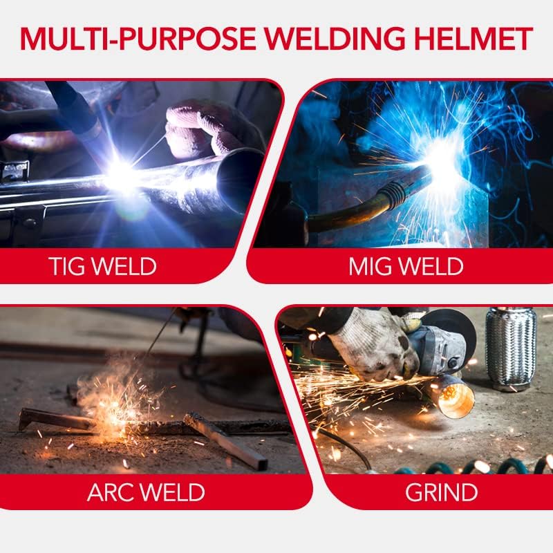 Thumbnail 6 de TRQWH Welding Helmet with Light True Color Auto Darkening Shield (2 Arc Sensors, 4/9-13) for TIG/MIG/ARC