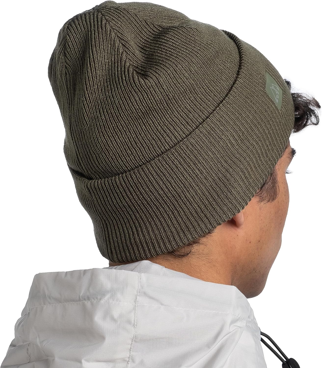 Detalle de BUFF CrossKnit Beanie – dzianinowa czapka unisex z otworem na kucyk