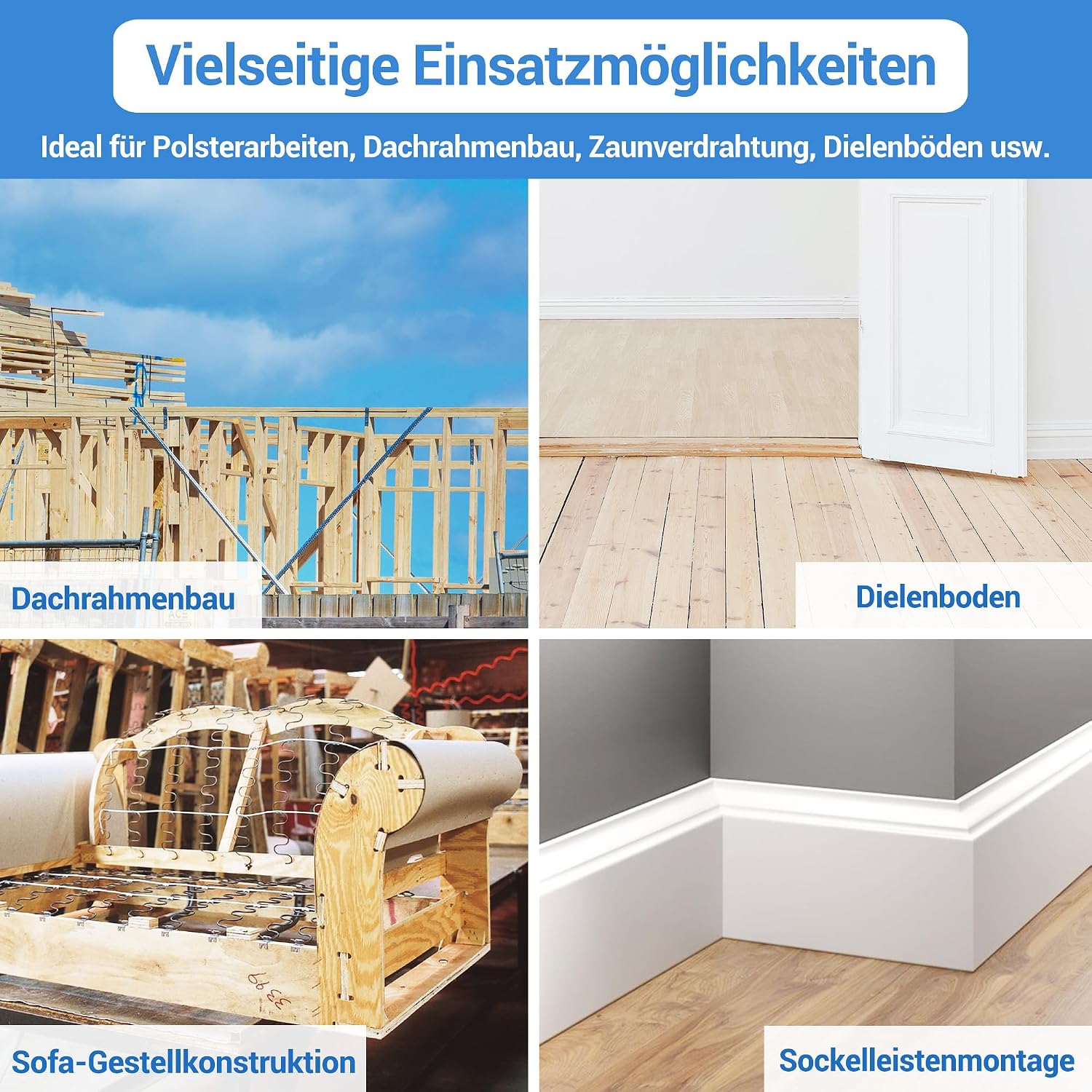 Thumbnail 6 de Meite 18 Gauge Klammern 5,7 x 32 mm, 4.000 Stück – Verzinkte Typ 90 für Polsterarbeiten