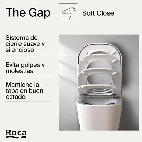 Thumbnail 4 de Roca The Gap A80173200B — Tapa y asiento Supralit blanco 🚽