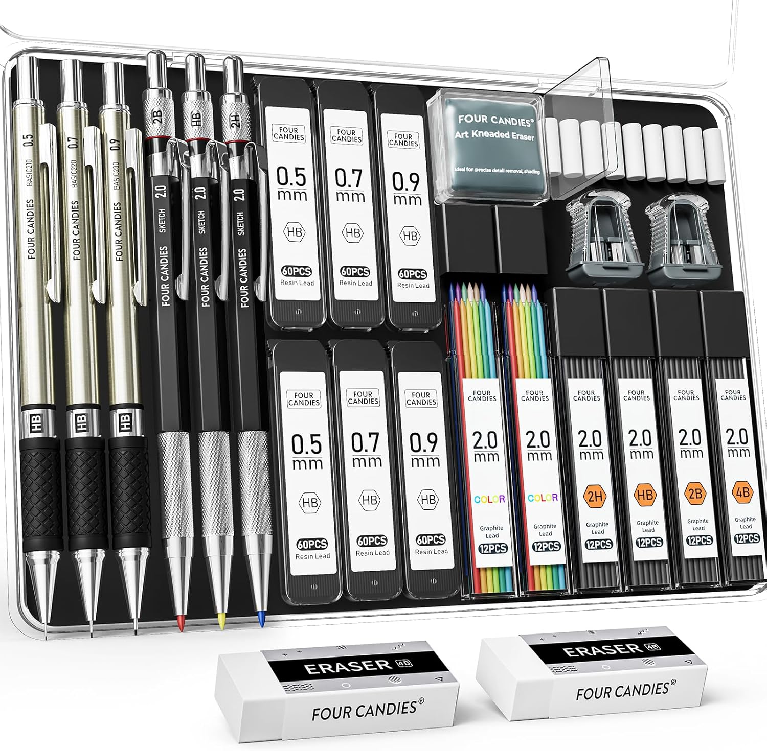 Four Candies 25PCS Art Mechanical Pencil Set 432PCS