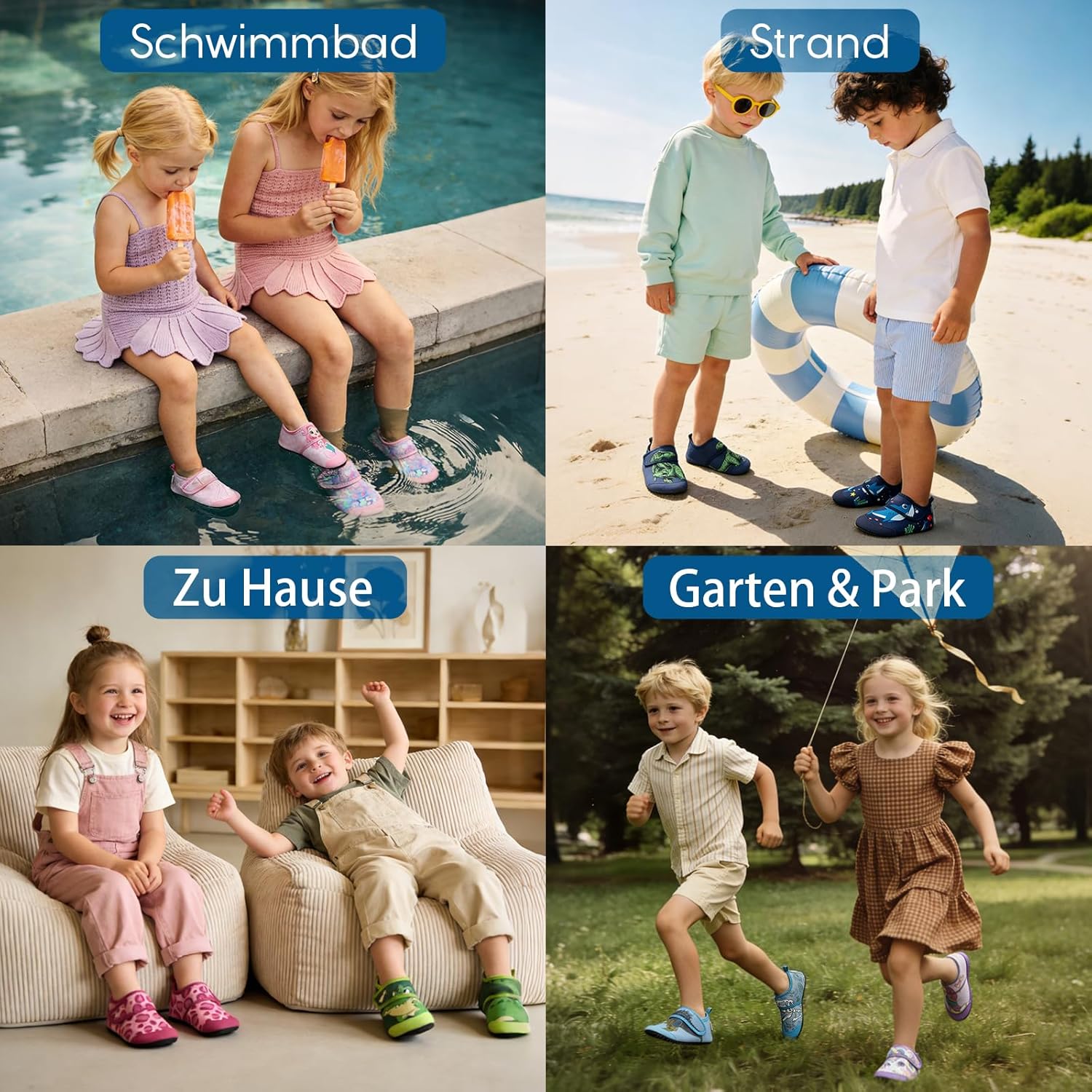 Thumbnail 1 de IceUnicorn Kinder Strandschuhe/Badeschuhe – schnelltrocknende Wasserschuhe mit rutschfester Gummisohle