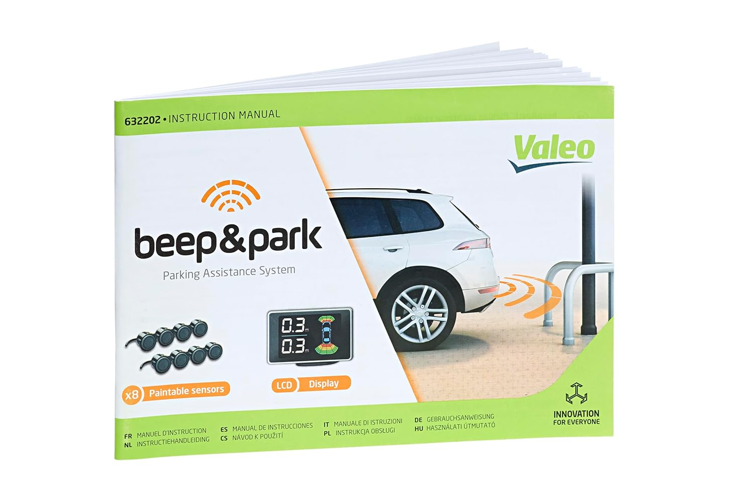 Thumbnail 2 de VALEO 632202 Beep&Park Parking Assistance System – 8 Sensors + LCD Display (Front & Rear Installation)