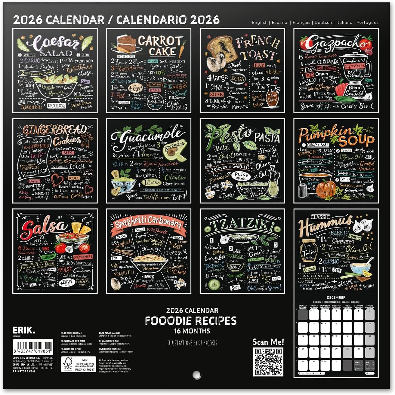 Thumbnail 1 de Grupo Erik Calendario 2026 29,5x29,5 cm 📅