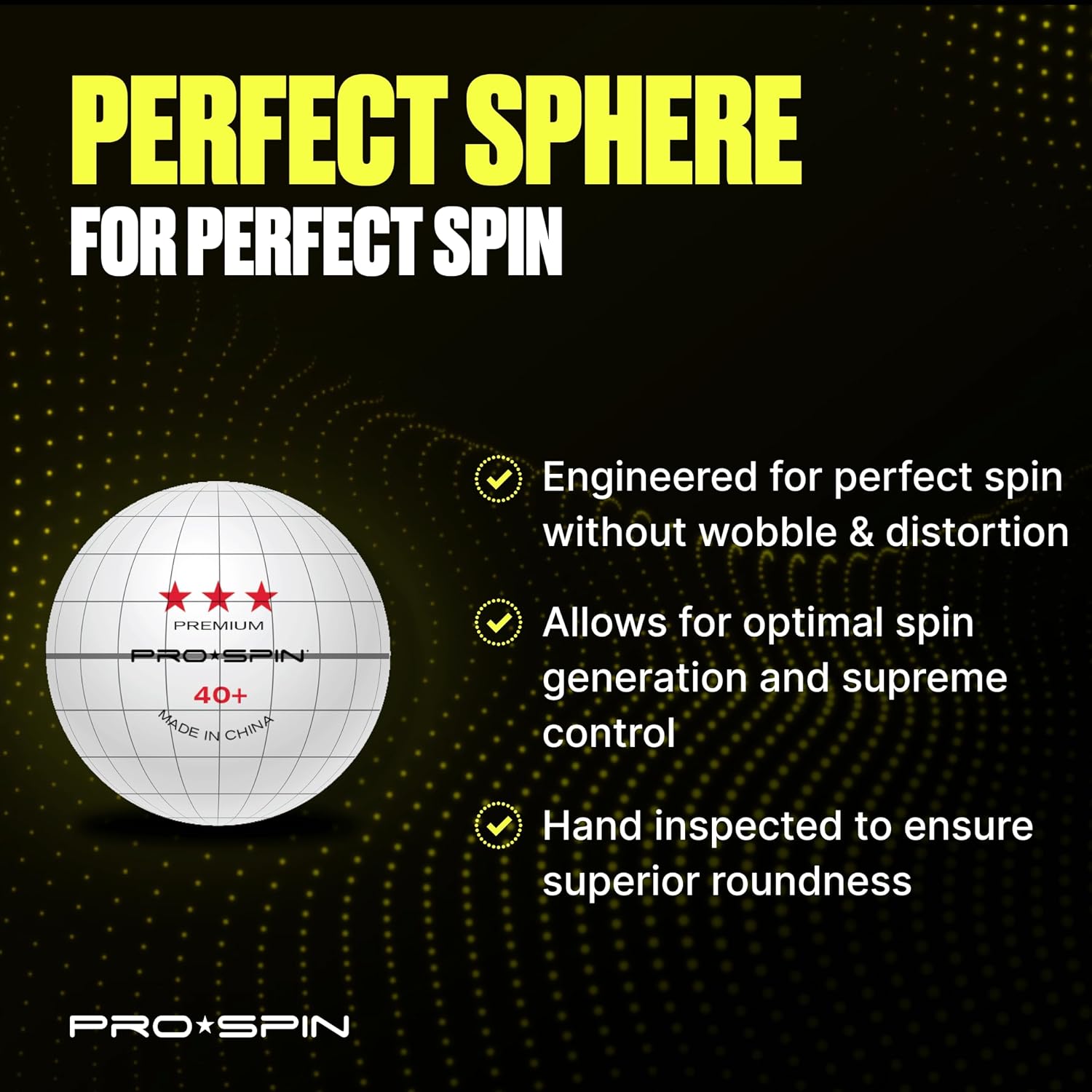 Detalle 2 de PRO-SPIN Ping Pong Balls 40+ 3-Star