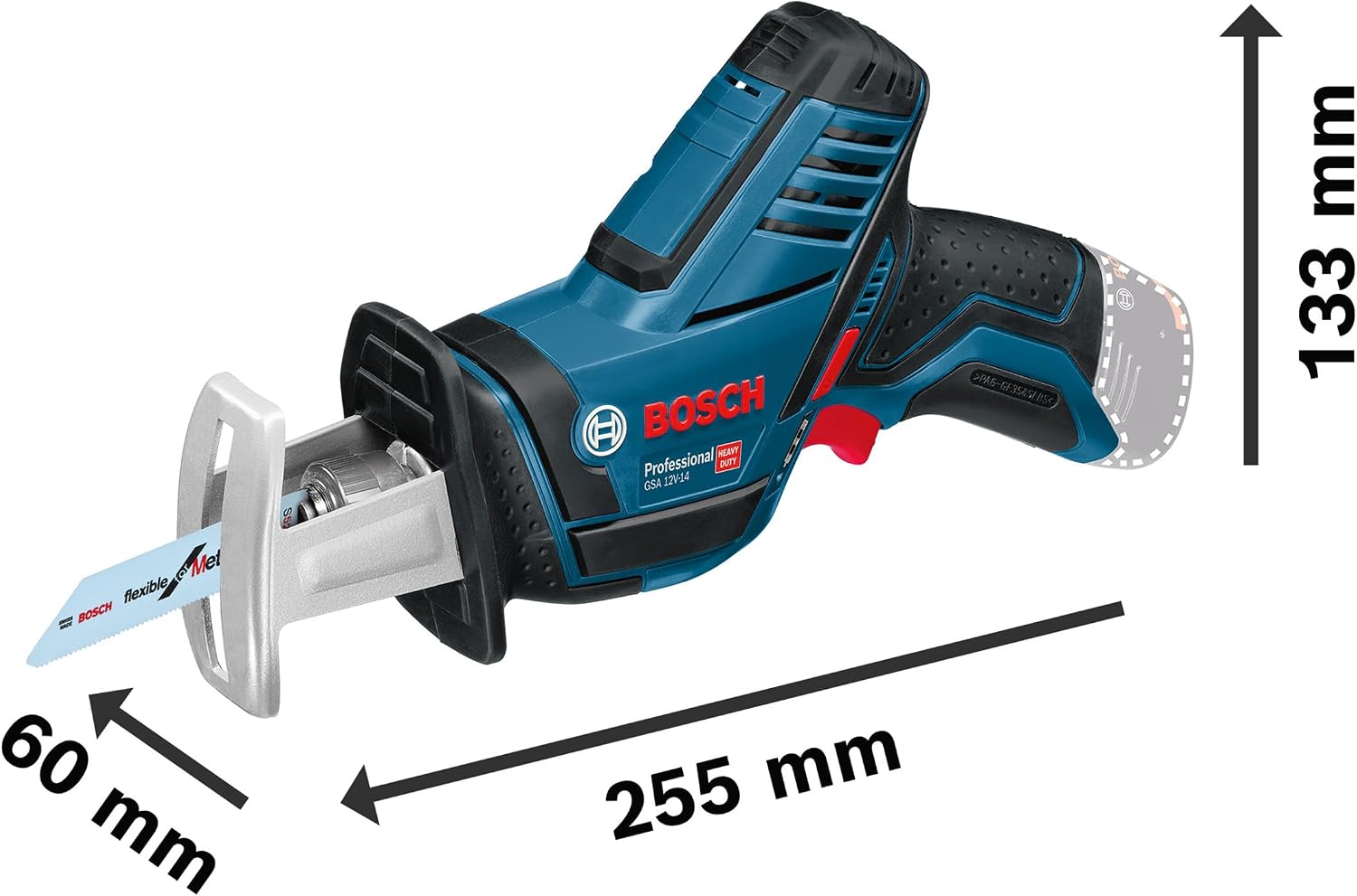 Detalle 2 de Bosch Professional GSA 12V-14 scie 65 mm đź›