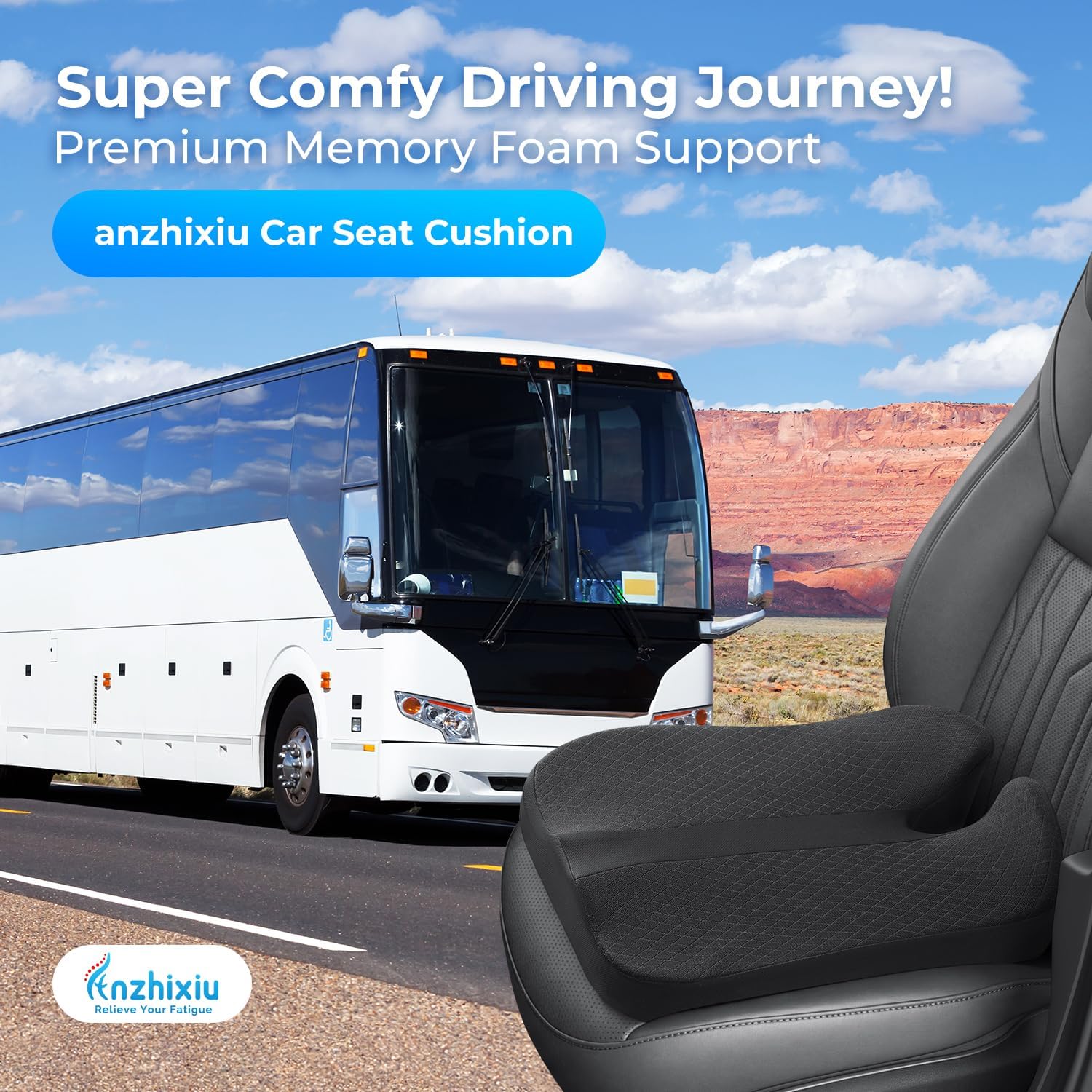 Detalle 2 de anzhixiu Heightening Truck Seat Cushion for Drivers