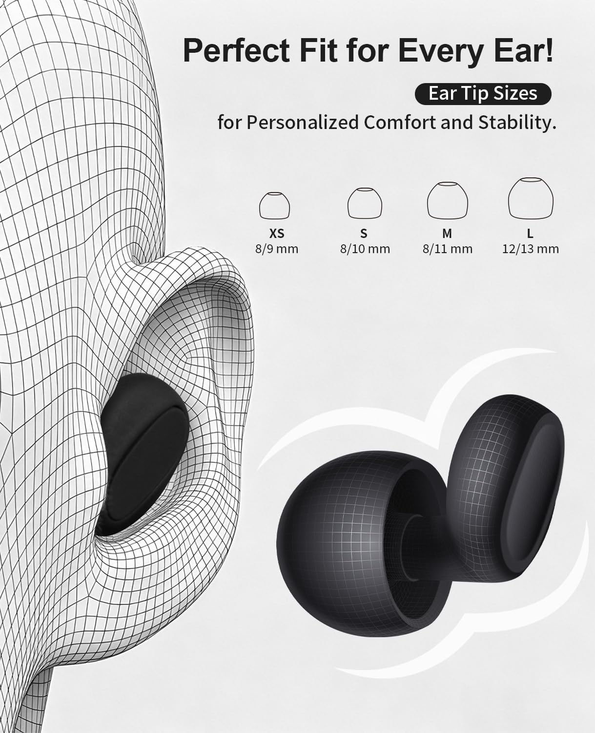 Thumbnail 4 de Tappi Orecchie in Silicone VANPIE 37 dB – Set 4 paia, Nero, Versione 2026