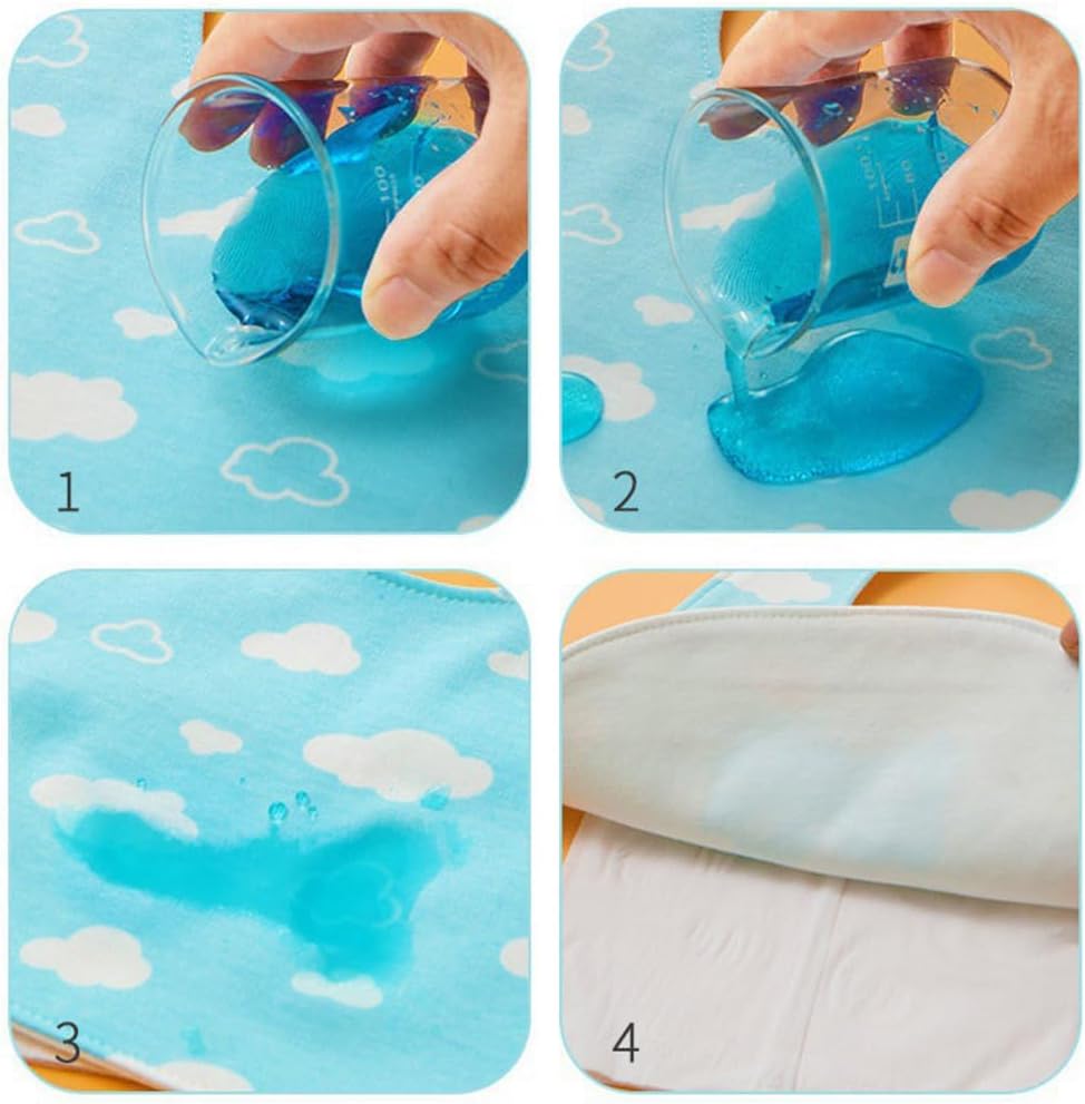 Thumbnail 3 de SLOSH Bavaglini impermeabili lavabili 3 strati per neonati e bambini piccoli (con bottoni regolabili) — confezione da 6