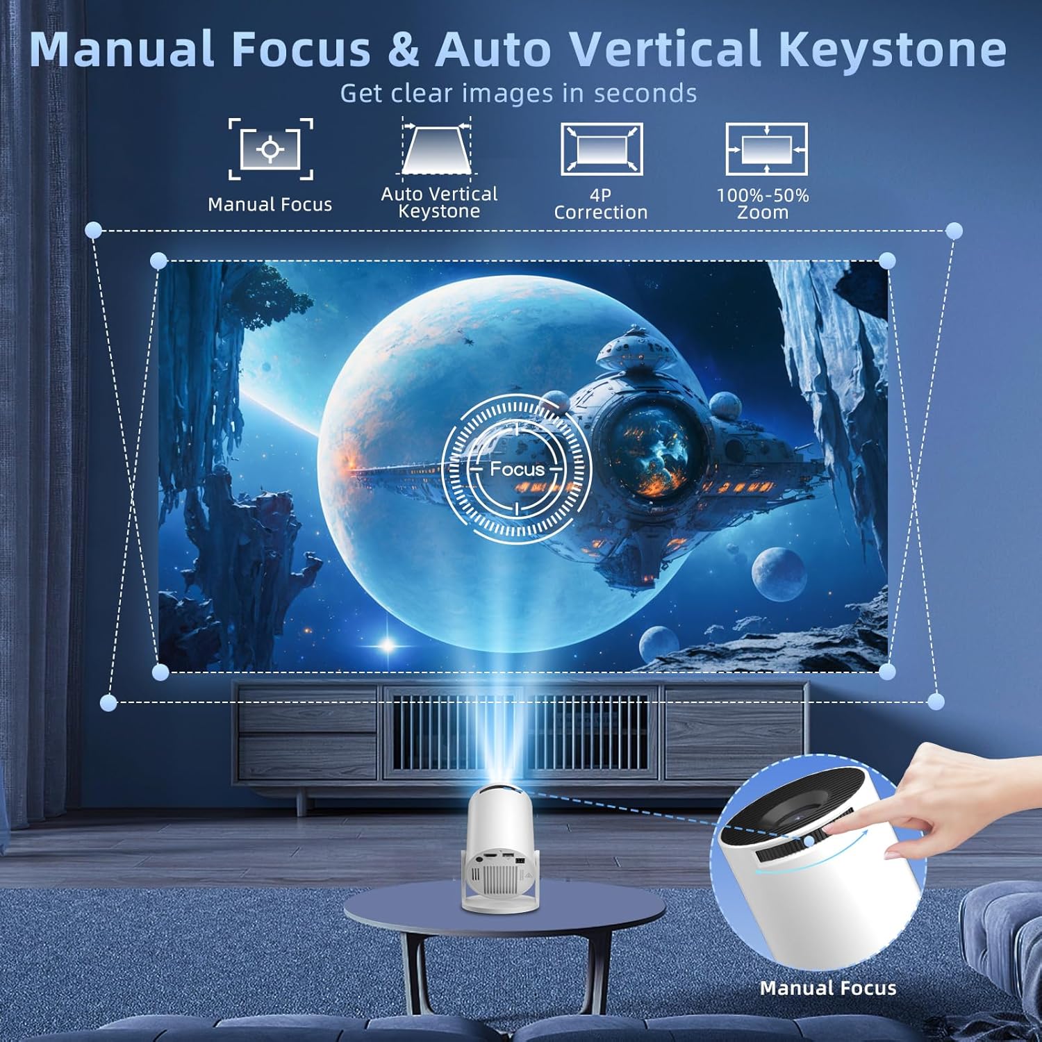 Thumbnail 5 de Salange HY300 PRO+ mini projector 535g