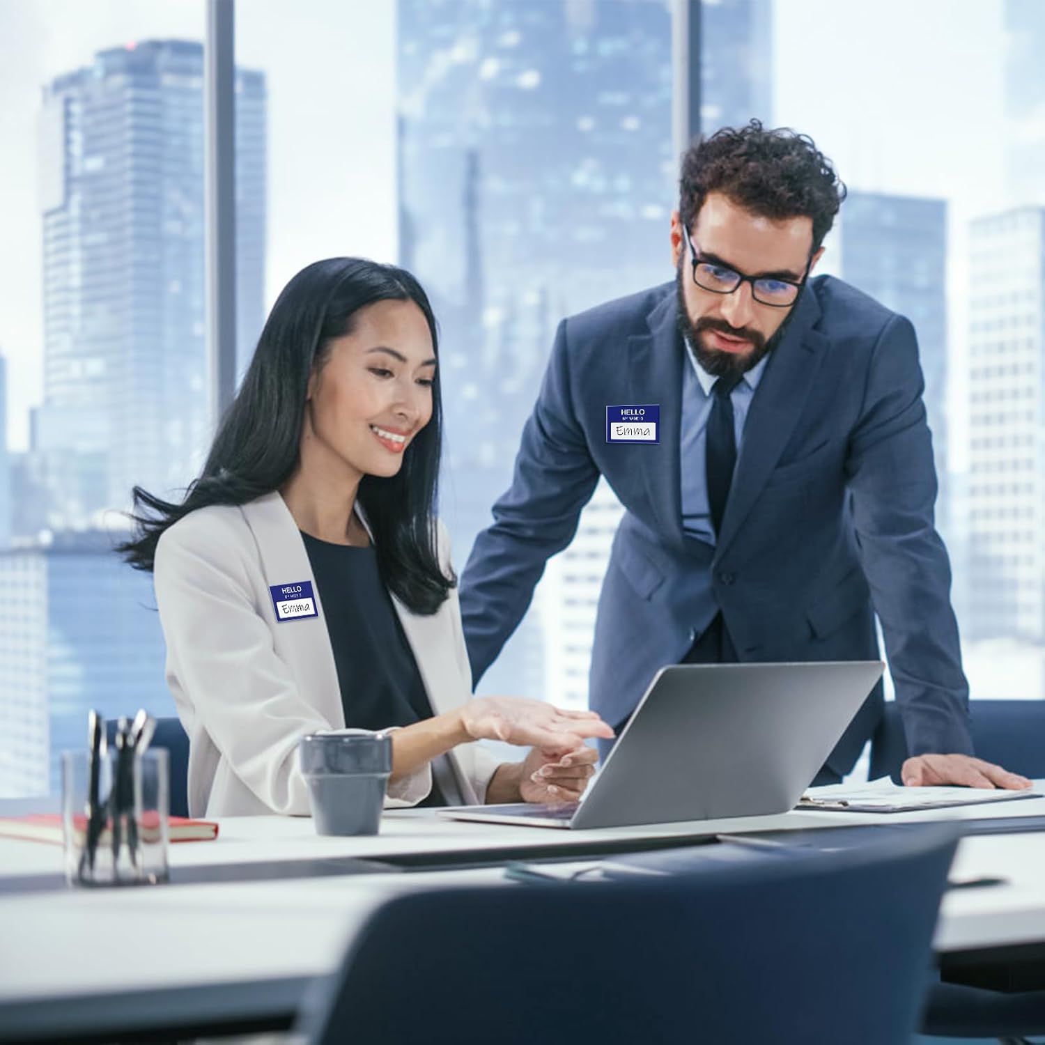 Thumbnail 5 de Vicloon Porta Badge Orizzontale Clip 50 pezzi 90x56 mm