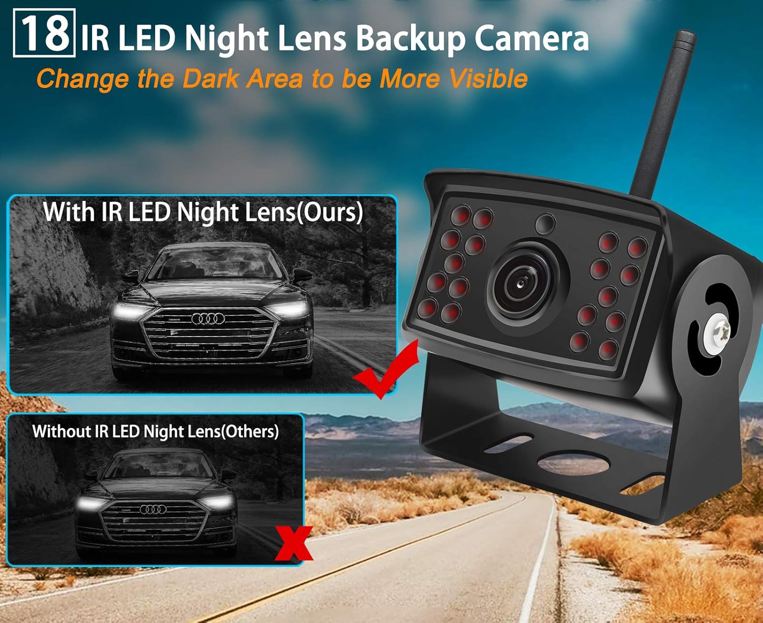 Thumbnail 4 de URVOLAX Telecamera Retromarcia Wireless 7