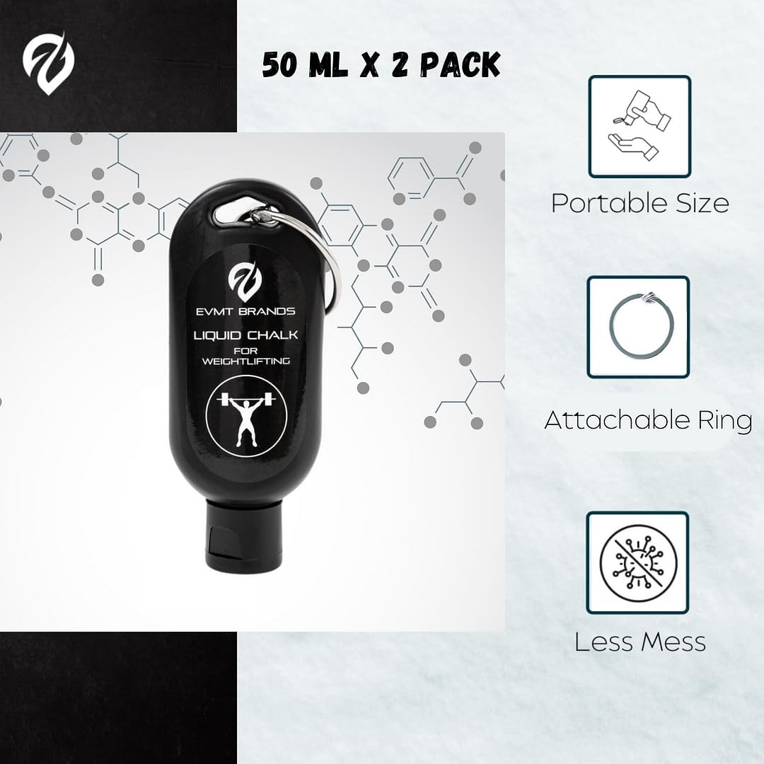 Thumbnail 2 de EVMT Brands Liquid Chalk: Mess-Free, Sweat-Resistant Grip Helper for Weightlifting, Gymnastics and More