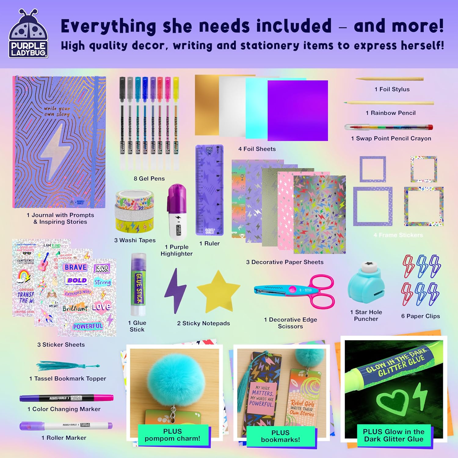 Detalle 2 de Rebel Girls DIY Journal Kit journaling kit for ages 8-12