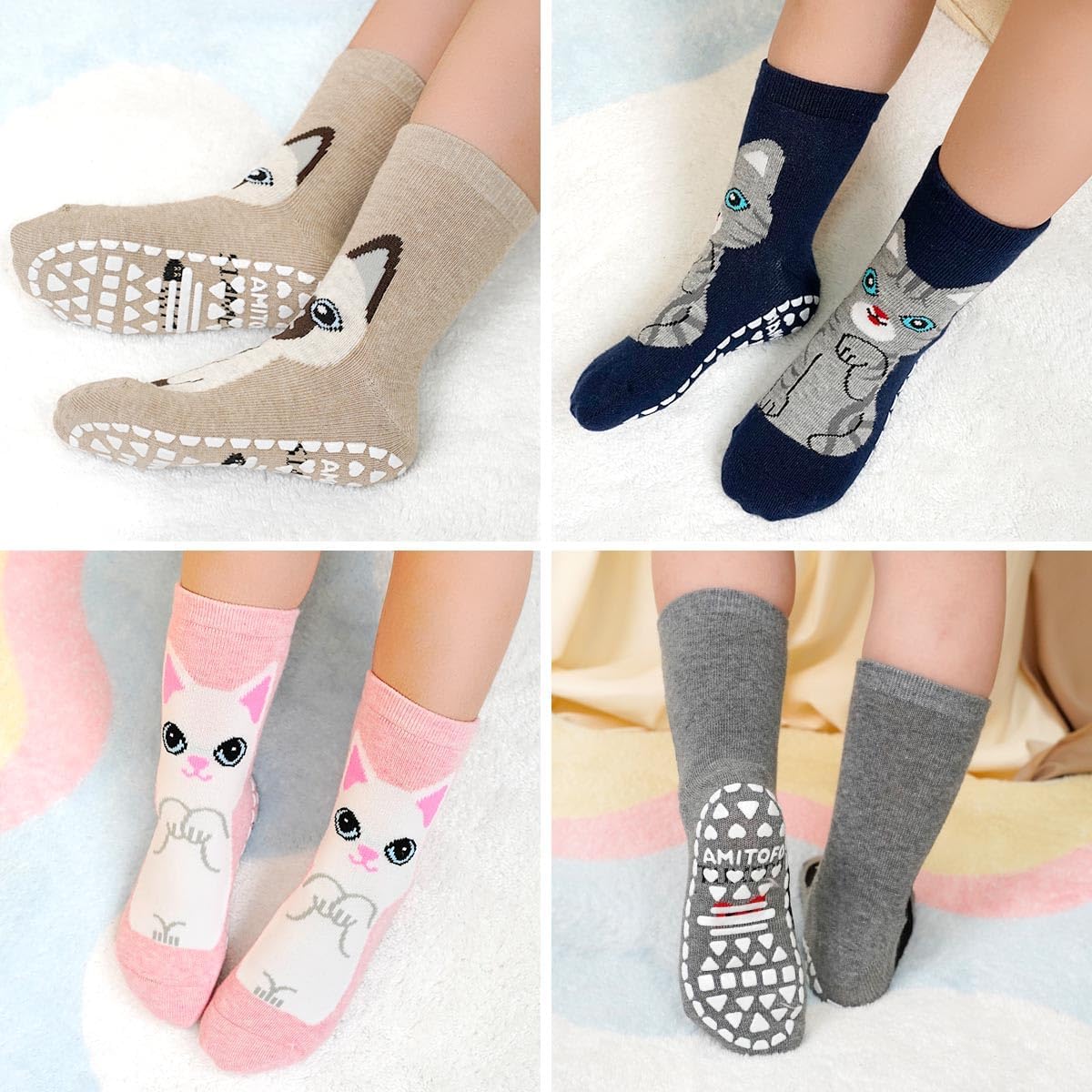Thumbnail 4 de ZFSOCK Calcetines Antideslizantes Niña 5 pares