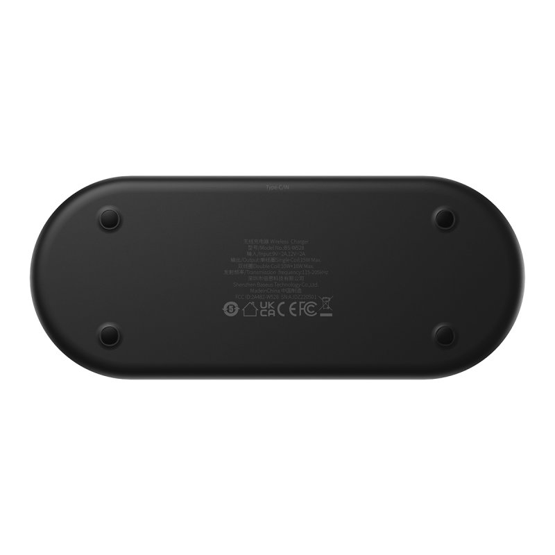 Detalle de Baseus Cargador inalámbrico 20 W 2en1 con pantalla LED