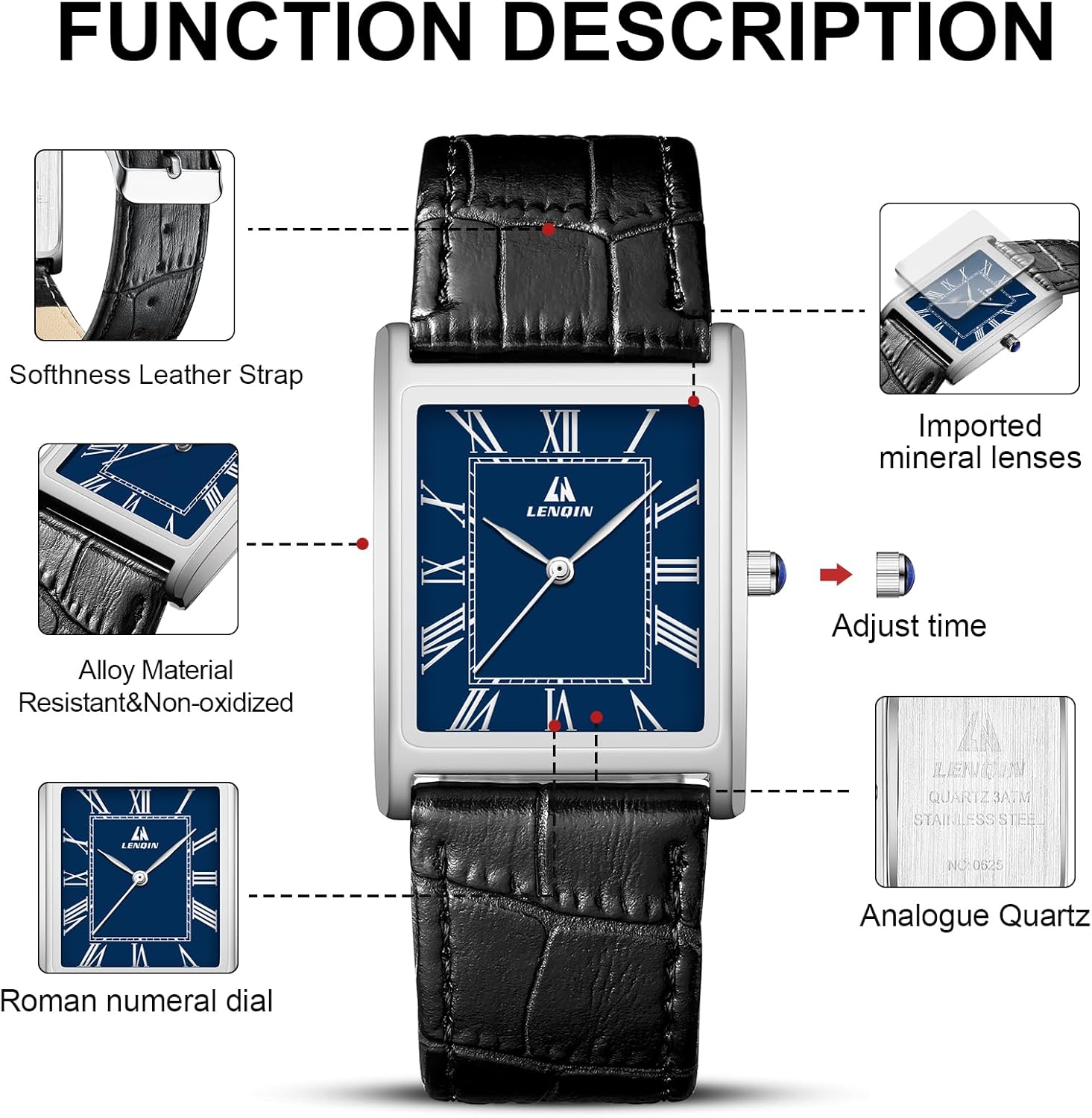 Detalle 2 de LN LENQIN Herren Uhr 28 mm