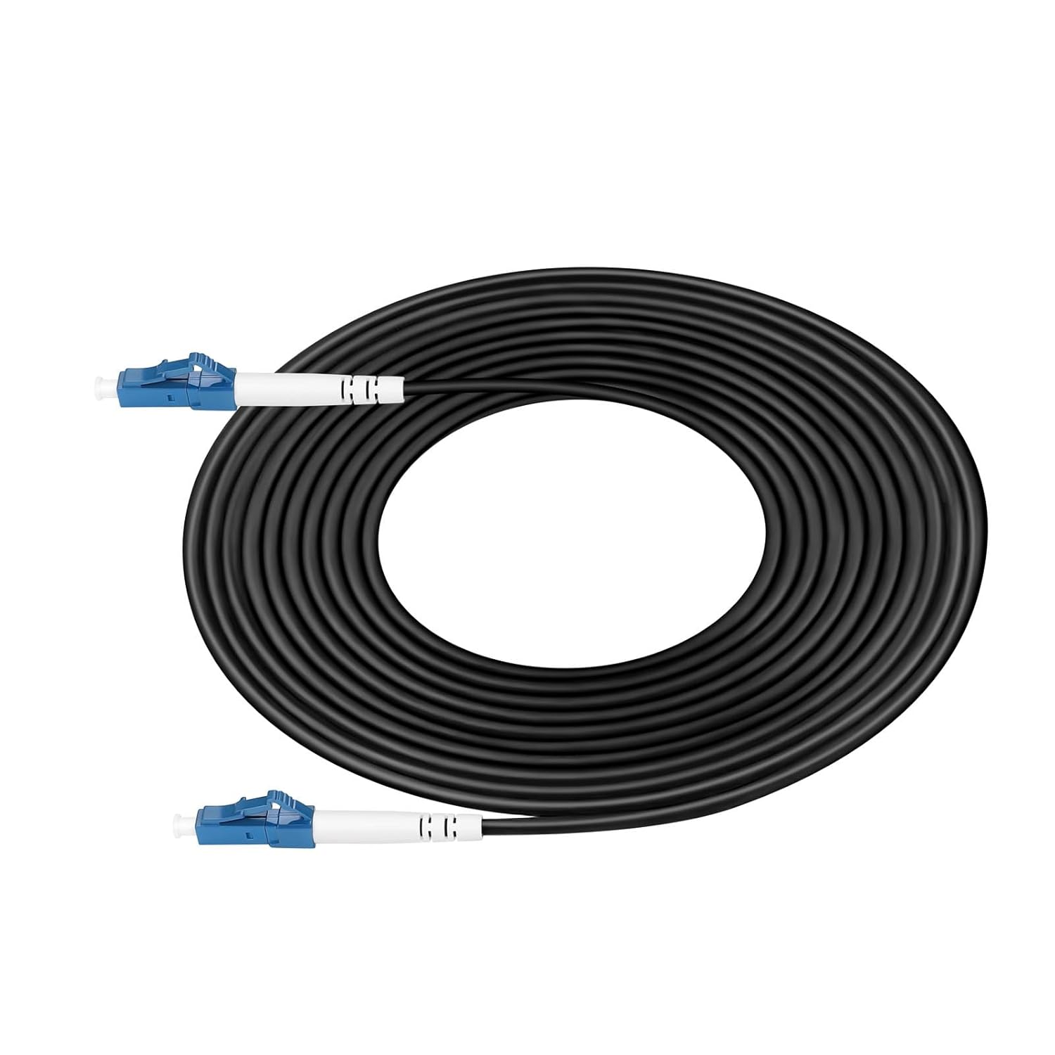 Detalle 2 de OS2 LC to LC Single Mode Armor Patch Cable, 5M/16ft Outdoor, 3.0mm TPU Jacket