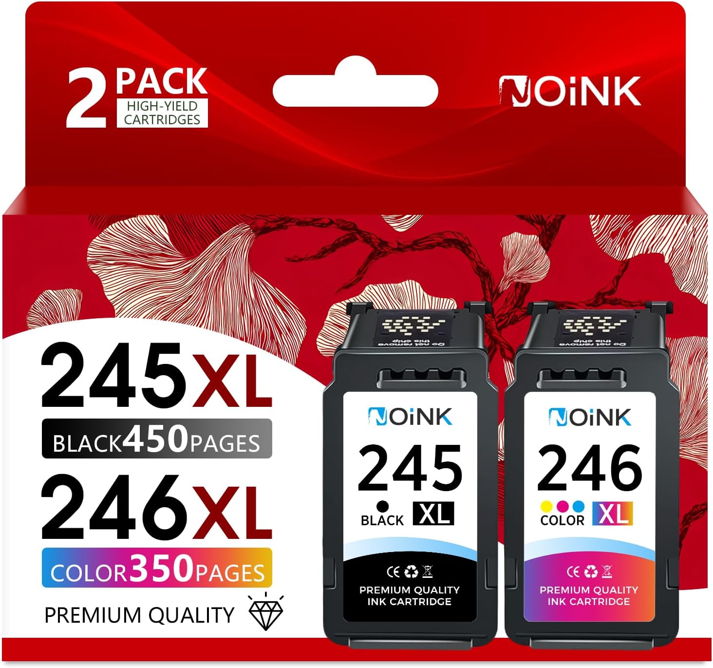 Detalle de NOINK 245XL/246XL Ink Cartridge Combo Pack for Canon PIXMA, Black & Tri-Colour